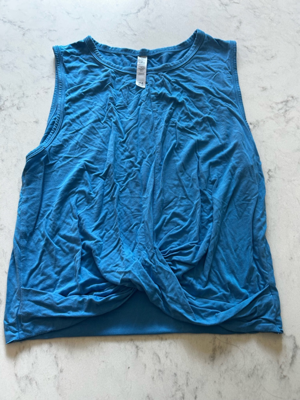 Alo Blue Cotton Tank